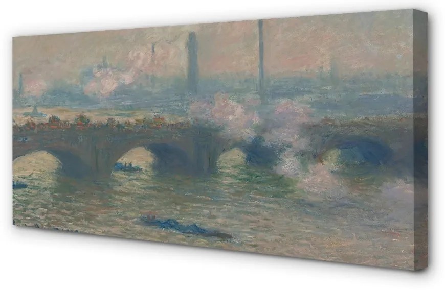 Fotoobraz na płótnie Most w Waterloo pochmurny dzień - Claude Monet