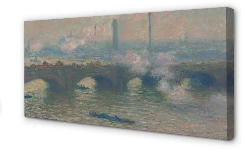 Obraz na płótnie Most w Waterloo pochmurny dzień - Claude Monet