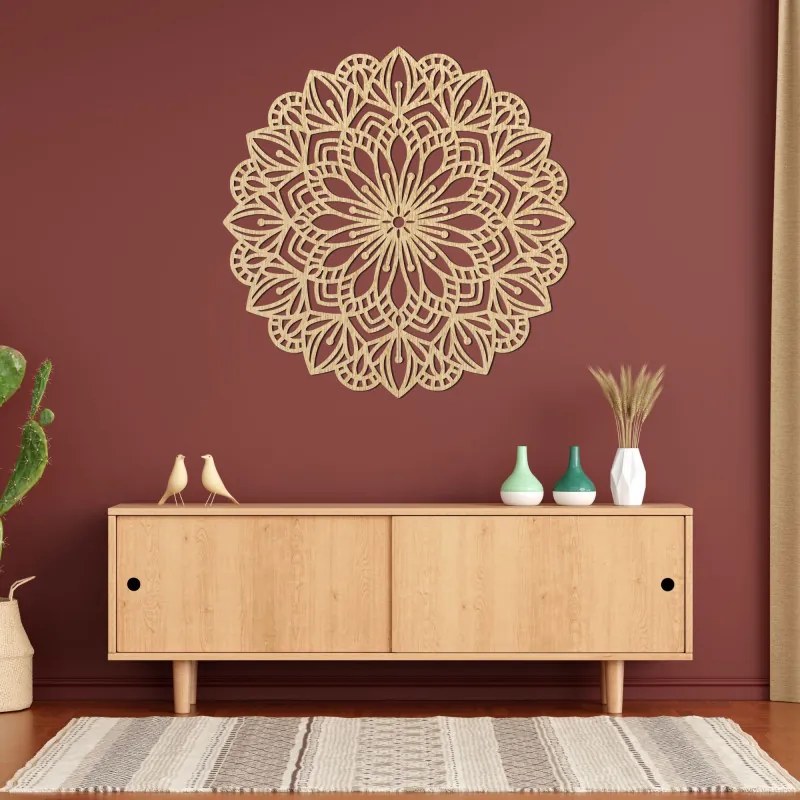 Drewniana mandala na ścianę esencja kwiatowa | ESSENTIA