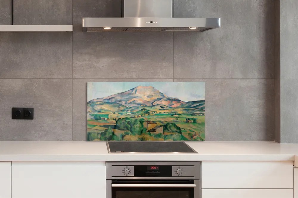 Szklany Panel Góra Świętej Wiktorii - Cézanne