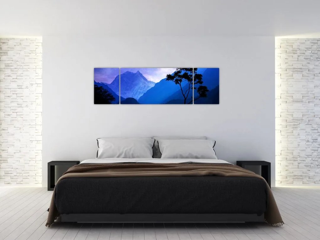 Obraz - Nocne niebo w Nepalu (170x50 cm)