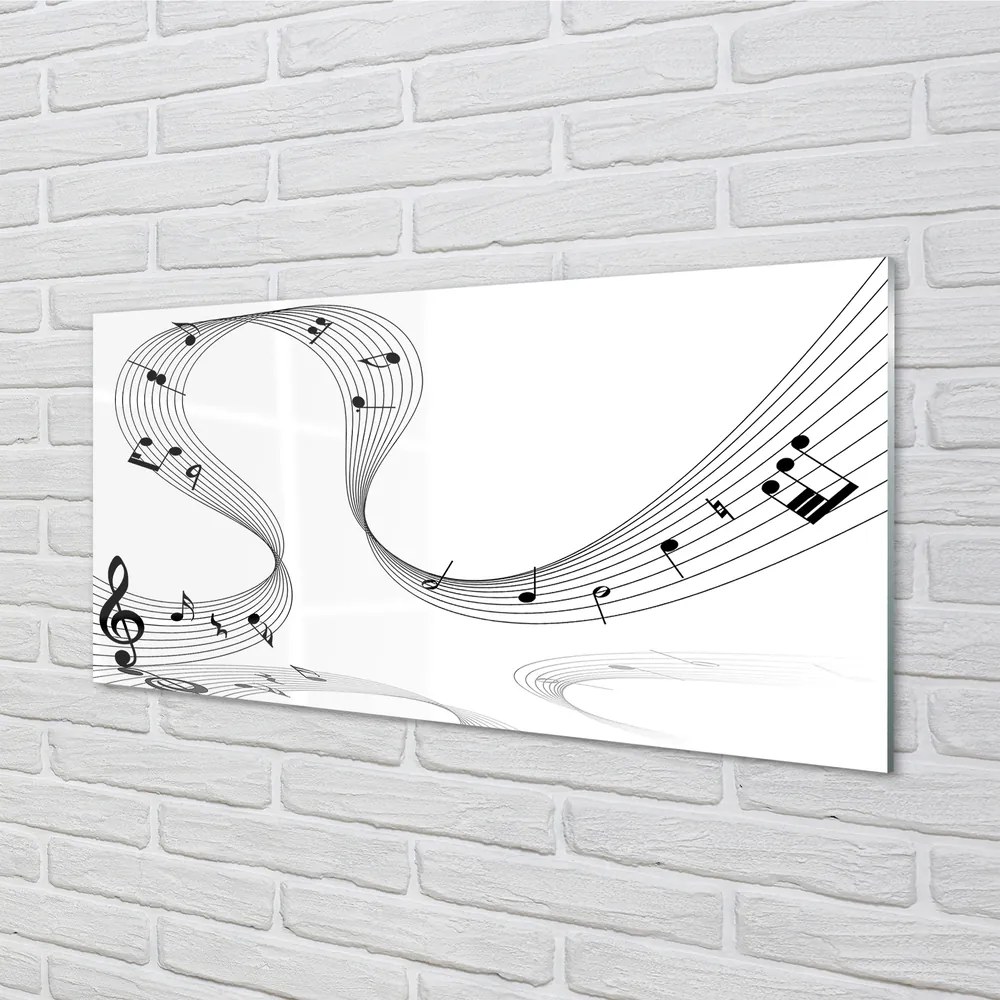 Szklany Panel Symbol Klucza Wiolinowego