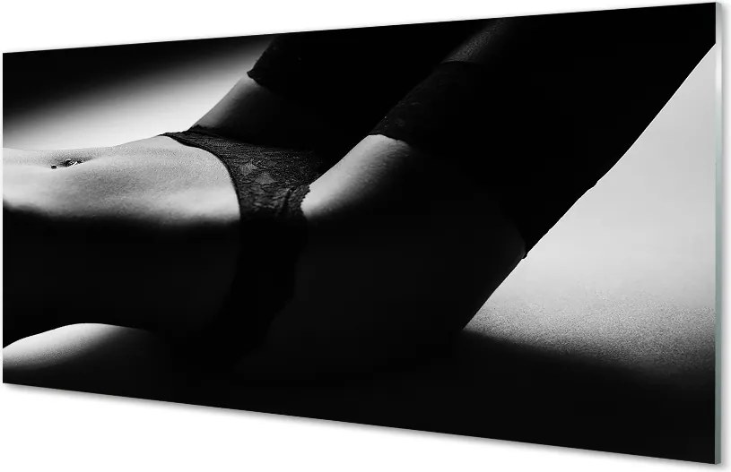 Panel szklany do Kuchni Subtelny Akt: Brzuch Kobiety