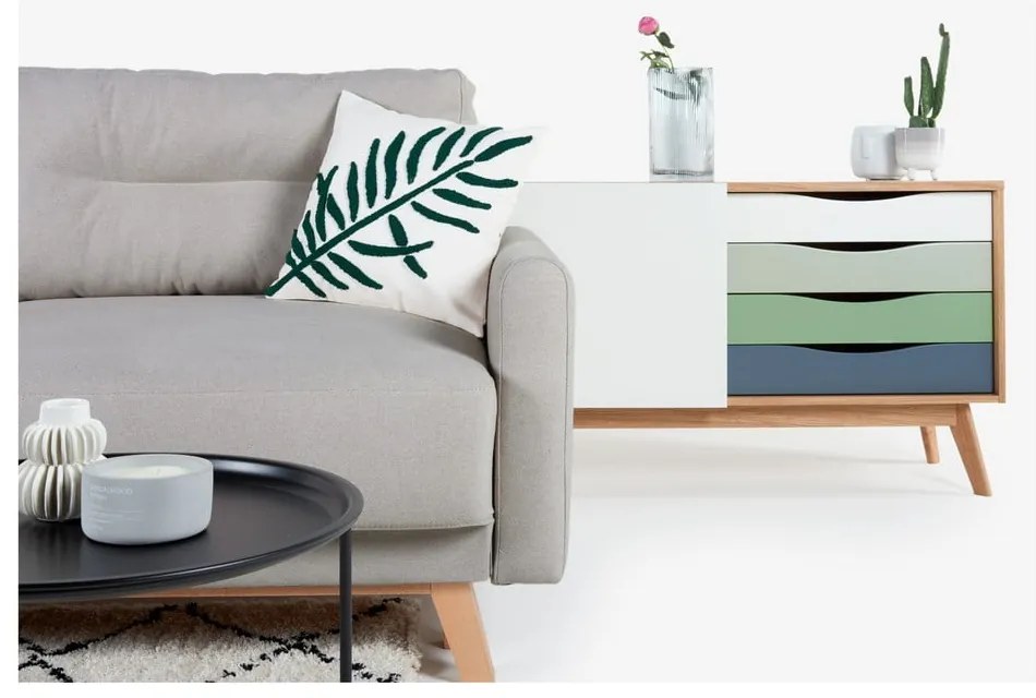 Jasnoszara sofa rozkładana Bonami Selection Pop