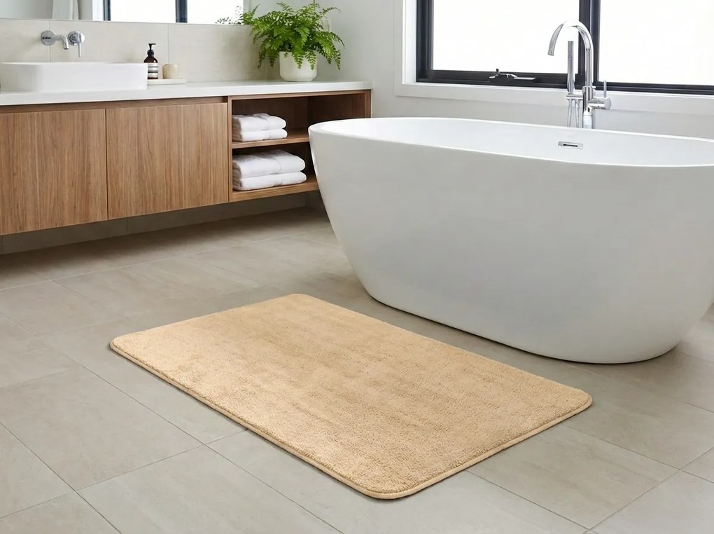 Dywanik łazienkowy TRIVORA 60x100 cm beżowy