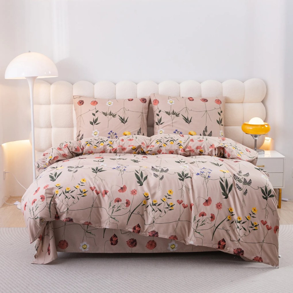 PrzytulneMieszkanie.pl PrzytulneMieszkanie.pl Pościel z mikrofibry HERBAR beżowa Rozmiar pościeli: 70 x 90 cm | 140 x 200 cm