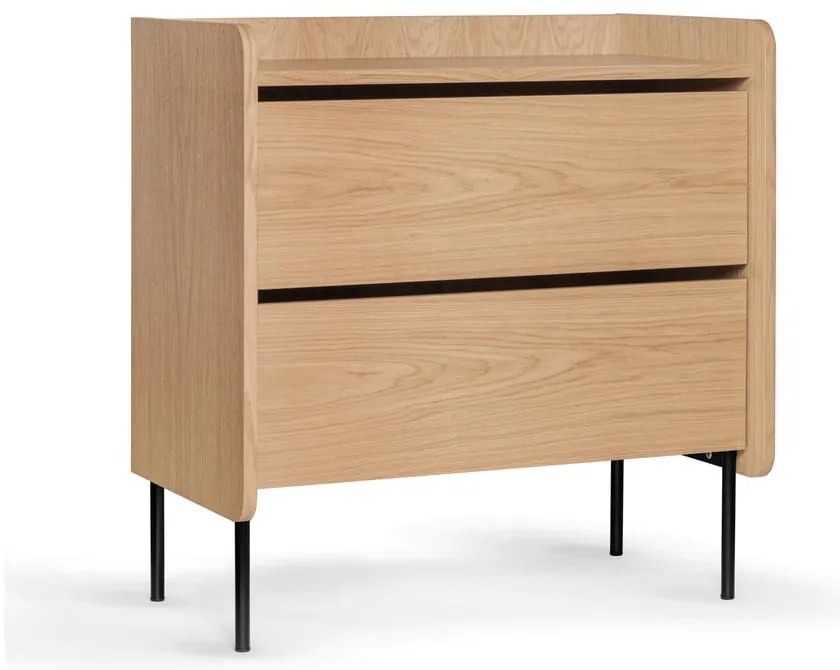 Wysoka komoda w dekorze dębu 80x82 cm Wrap – Bonami Selection