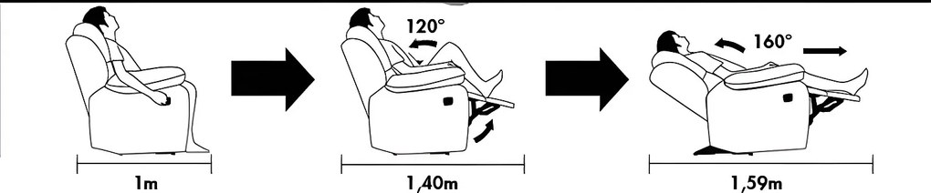 Kanapa skórzana 2-osobowa EVASION z funkcją relax - Brązowy