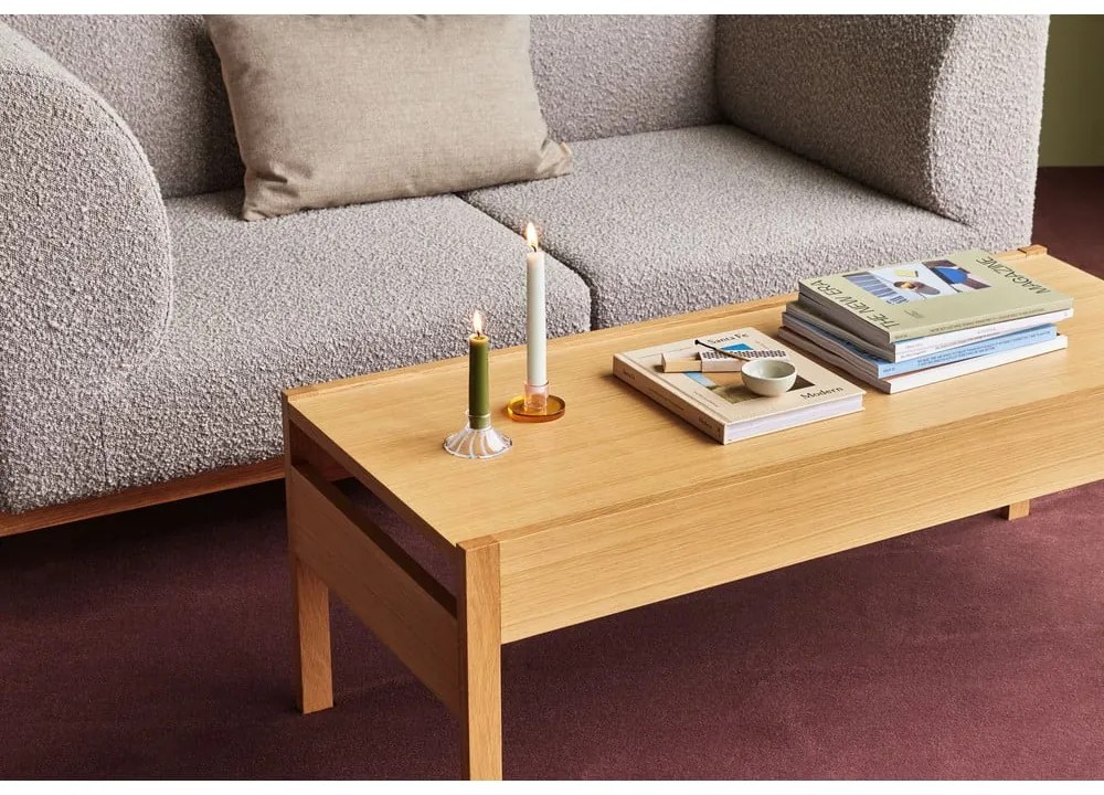 Stolik z blatem w dekorze dębu 50x120 cm Forma – Hübsch