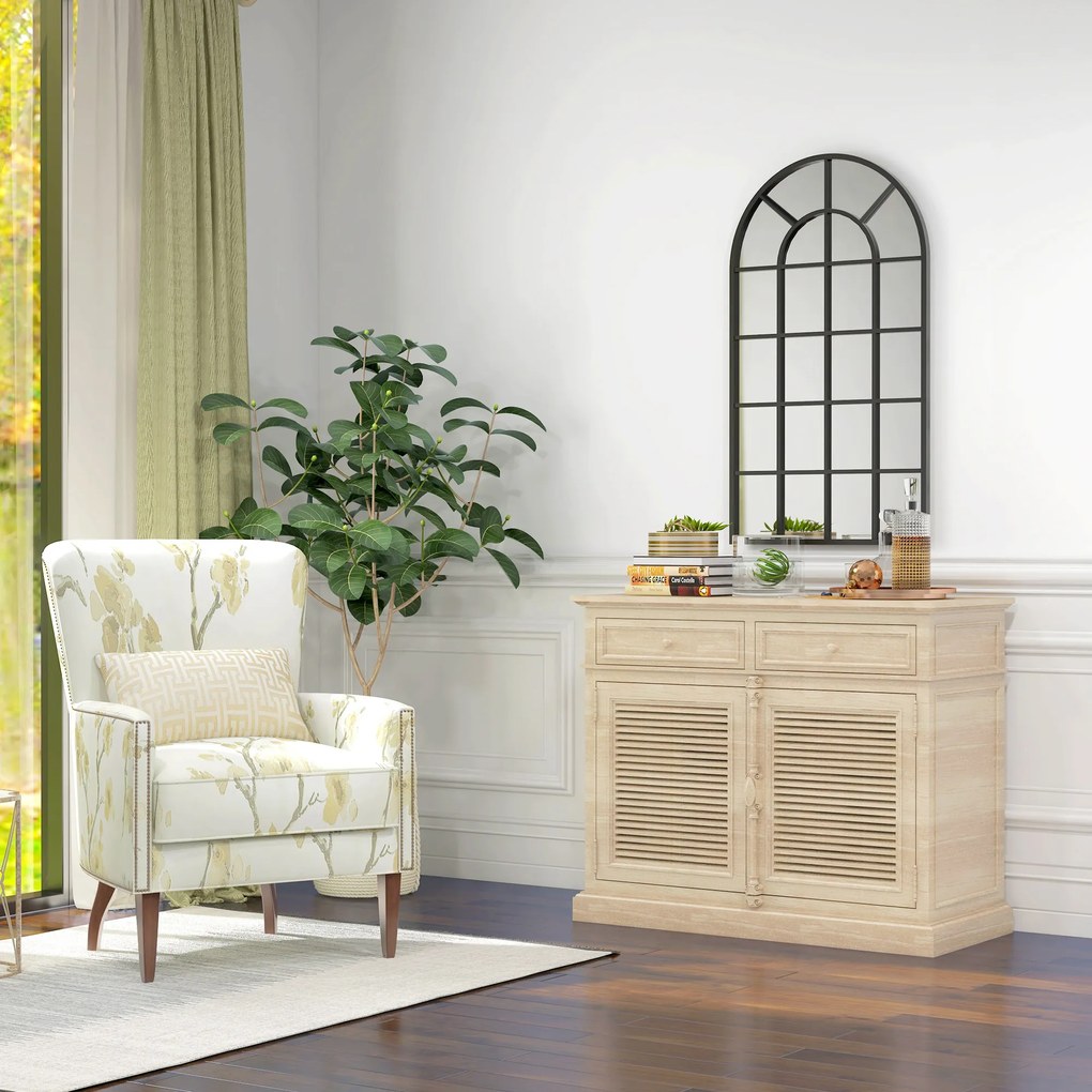 HOMCOM Lustro ścienny półokrągłe