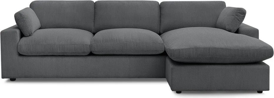 Ciemnoszary sztruksowy narożnik Belair – Bobochic Paris