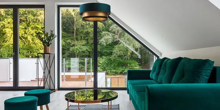Zielono-złota lampa wisząca glamour nad stół - S423 L0-P94