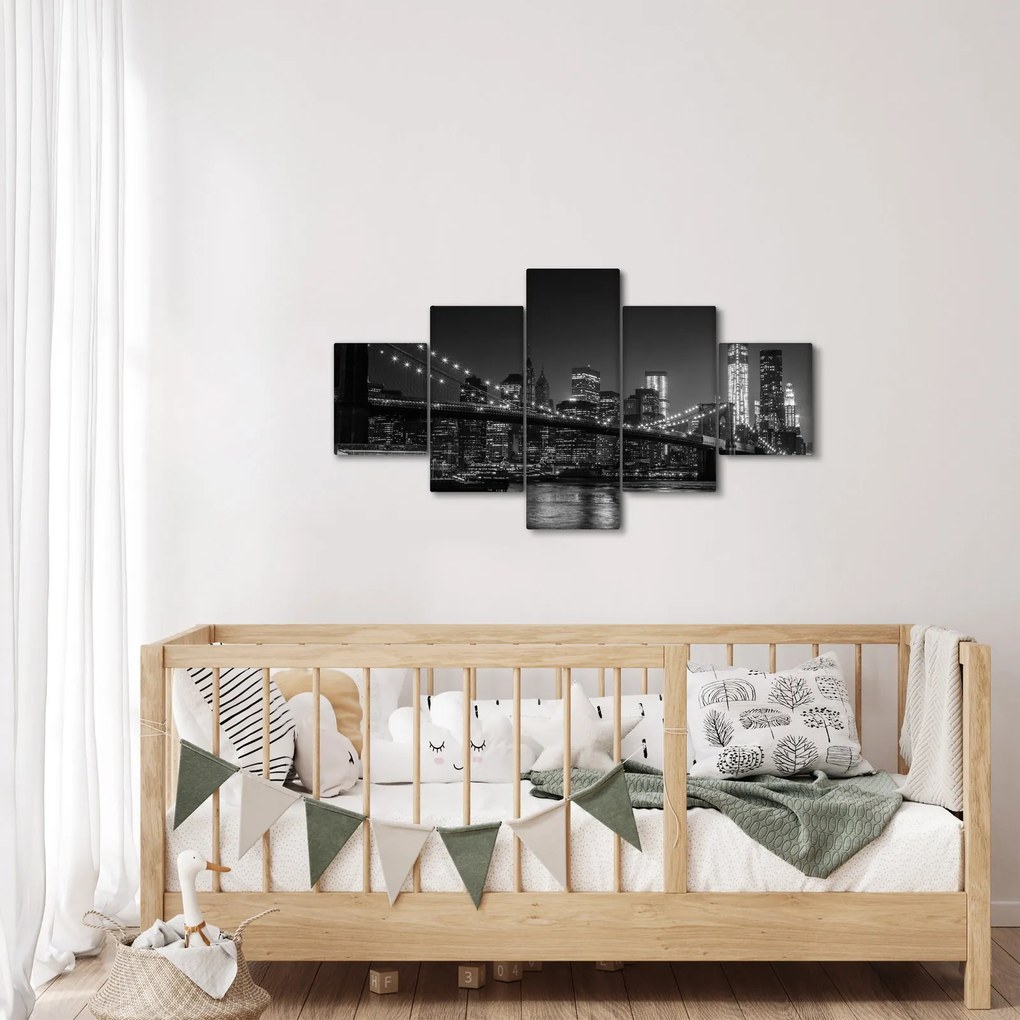 Obraz mostu Brooklyn Bridge w Nowym Jorku (125x70 cm)