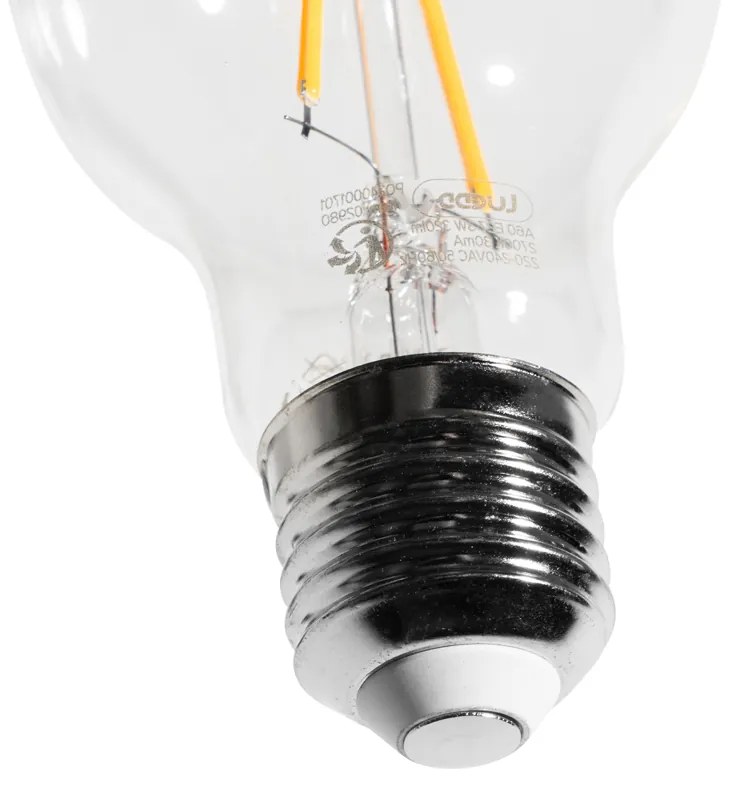 Zestaw 5 żarówek LED E27 A60 Przezroczyste 3W 320 lm 2700K