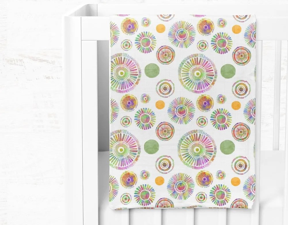 Biały koc dziecięcy muślinowy 75x100 cm Maya – Mijolnir