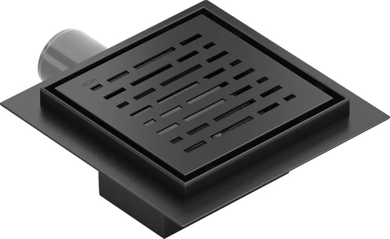 Mexen Flat-Q M01 wpust podłogowy kwadratowy 15 x 15 cm, czarny - 1710315