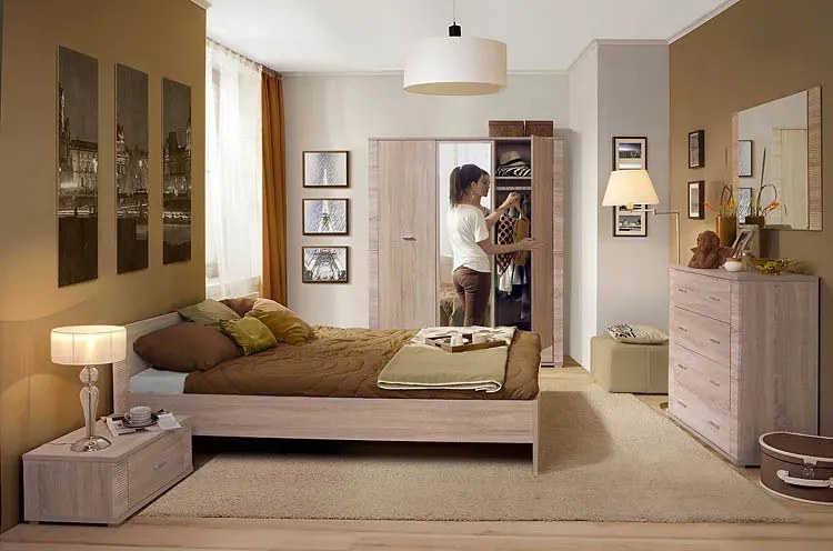 Szafa trzydrzwiowa z lustrem R6-L06