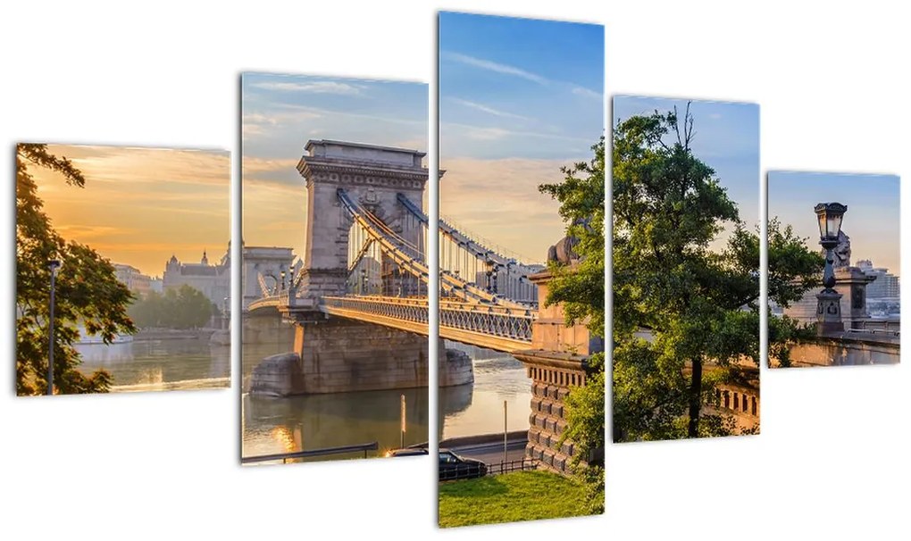 Obraz - Most nad rzeką, Budapeszt, Węgry (125x70 cm)