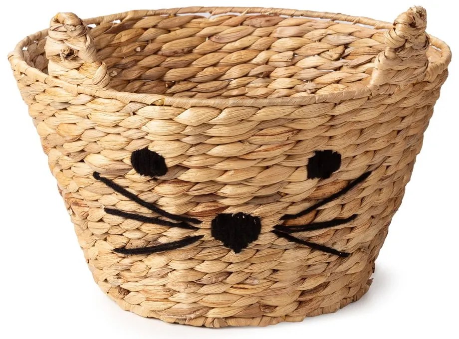 Dziecięcy kosz na zabawki z hiacyntu wodnego w naturalnym kolorze ø 35x26 cm Cat – Compactor