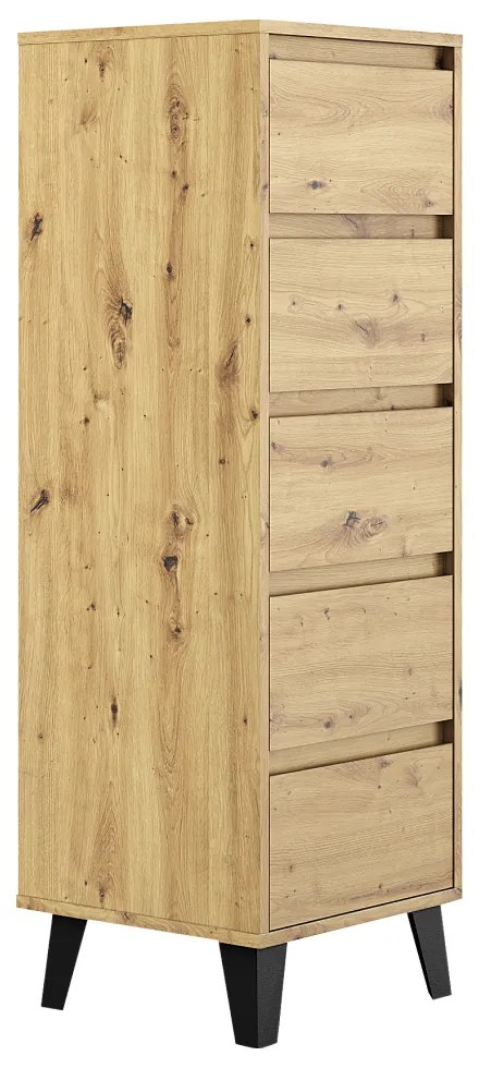 Komoda BOGAN 5S40, dąb Artisan