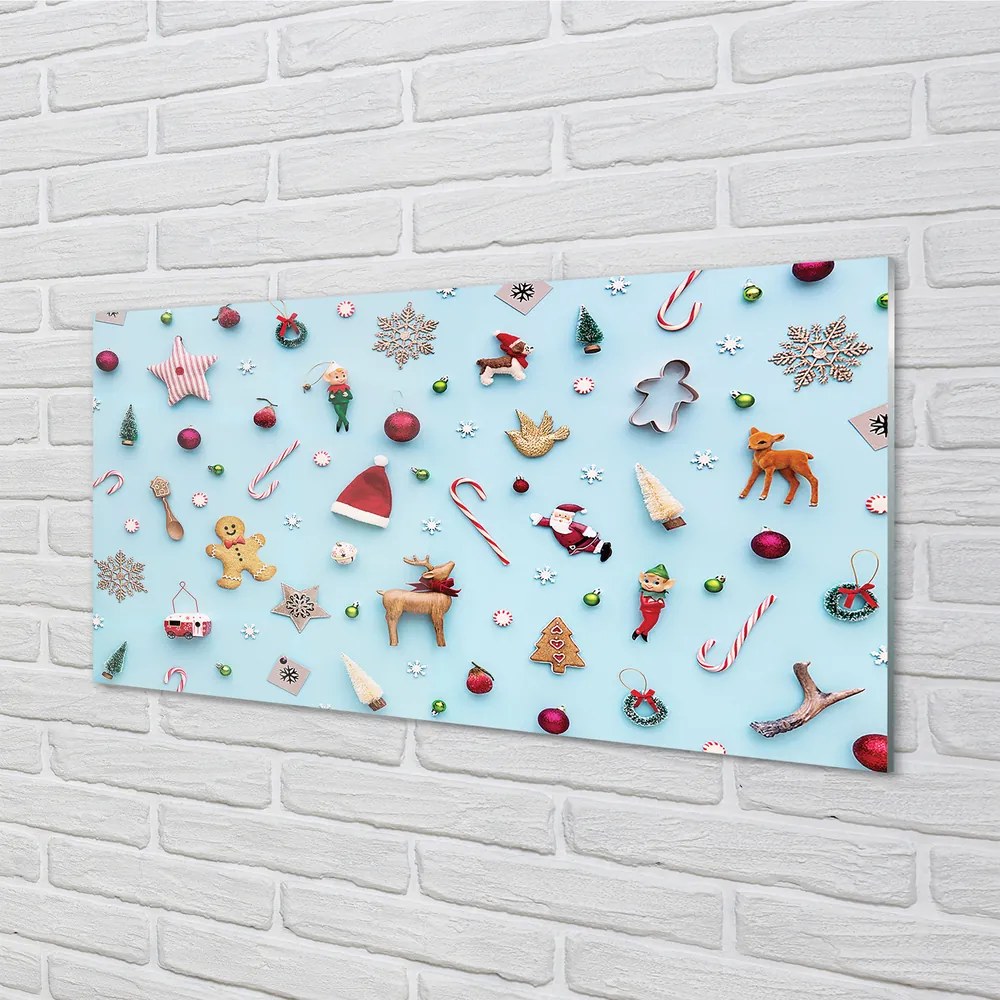 Szklany Panel Słodkie Świąteczne Dekoracje