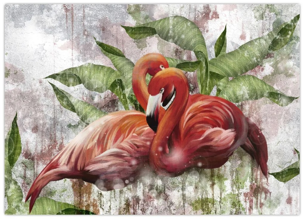 Obraz - Flamingi (70x50 cm)