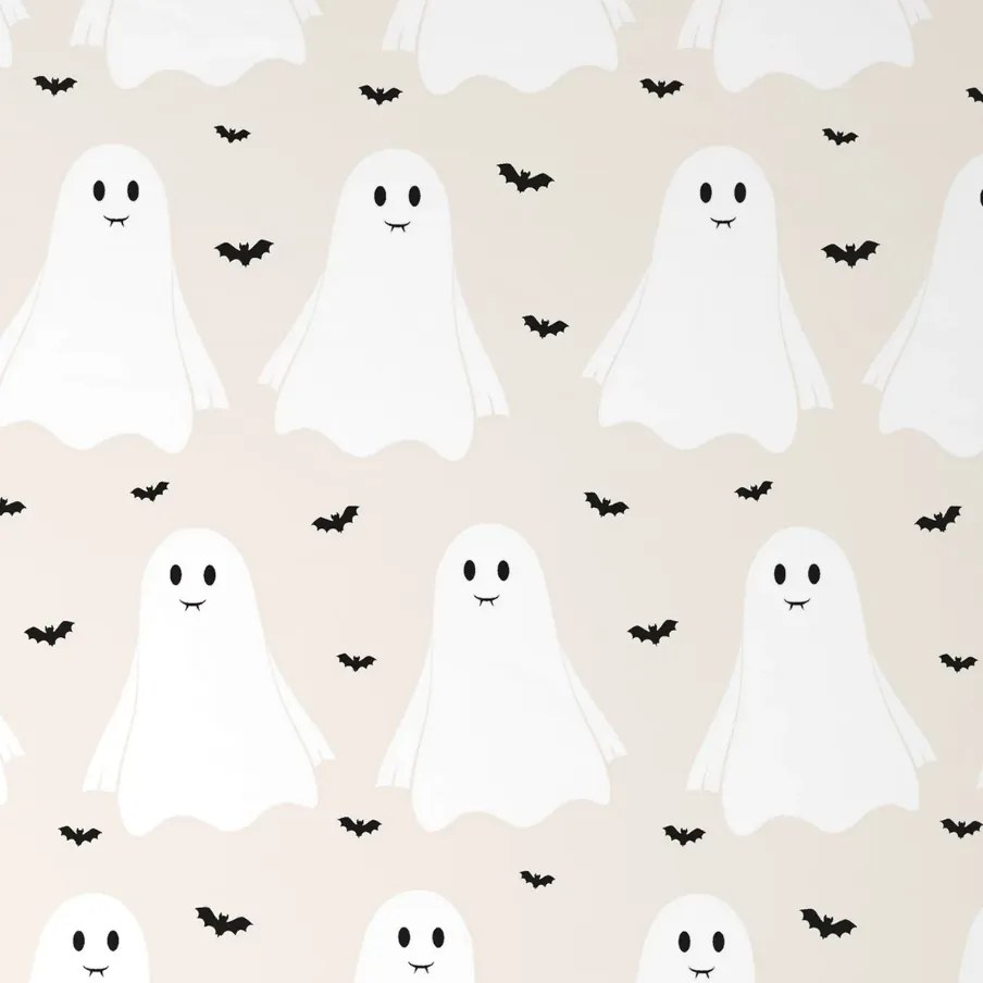 PrzytulneMieszkanie.pl PrzytulneMieszkanie.pl Pościel dziecięca z bawełny renforcé GHOSTIE beżowa Rozmiar pościeli: 80 x 80 cm | 135 x 200 cm