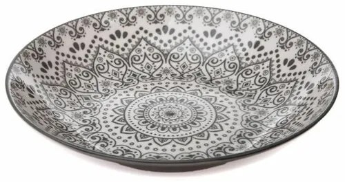 Porcelanowy talerz głęboki Grey Orient, 21,5  cm