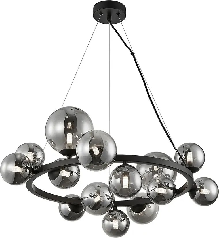 Wisząca lampa z 14 szklanymi kloszami R1-C82