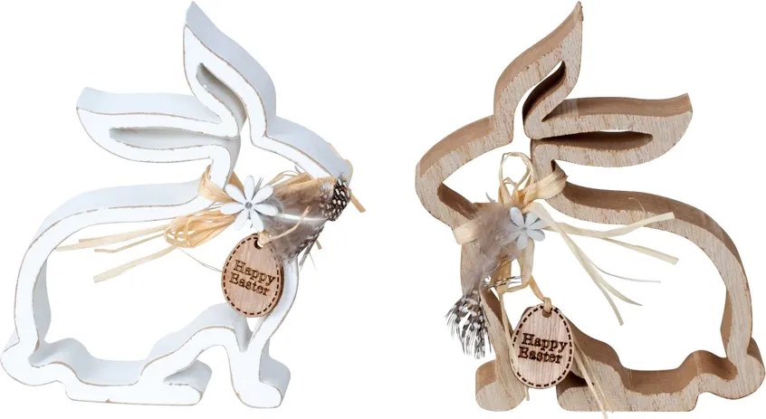 Wielkanocny drewniany zając BUNNY SILHOUETTE - różne warianty