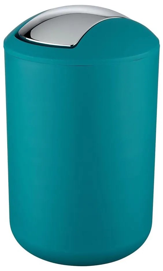 WENKO 21227100 - Kosz na śmieci BRASIL 19,5x31 cm turkusowy/błyszczący chrom