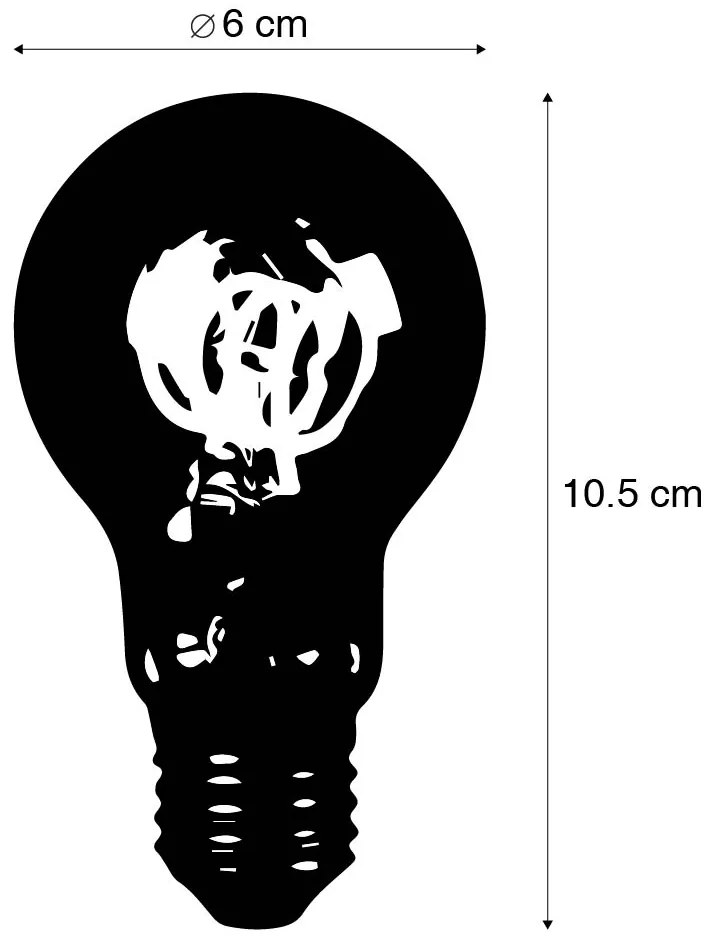 Zestaw 5 żarówek spiralnych LED E27 A60 przydymione 4W 120 lm 1800K