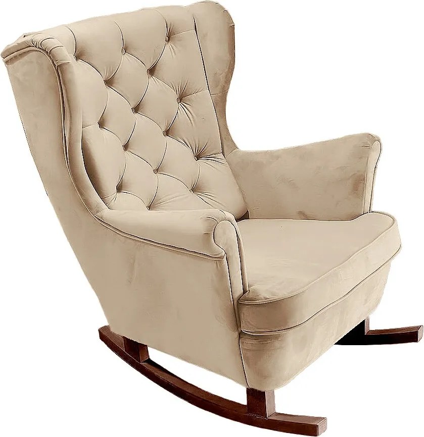 Fotel Relax z Tapicerowanym Siedzeniem i Podłokietnikami, Fotel TV 102x81x95cm Beżowy_29801