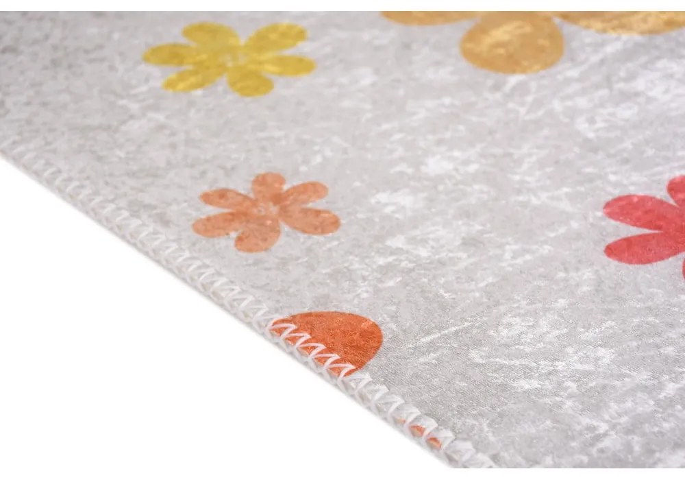 Pomarańczowo-kremowy dywan dziecięcy odpowiedni do prania 60x100 cm Fall Flowers – Vitaus