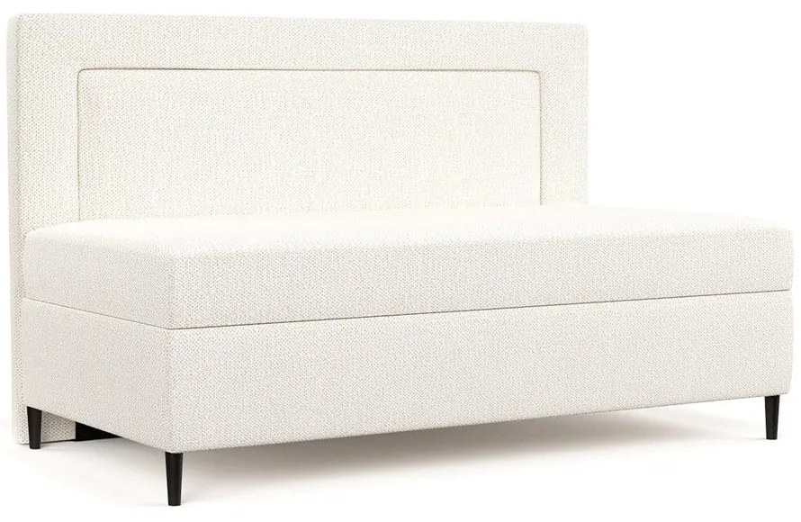 Kremowe tapicerowane łóżko jednoosobowe 100x200 cm Alba – Maison de Rêve