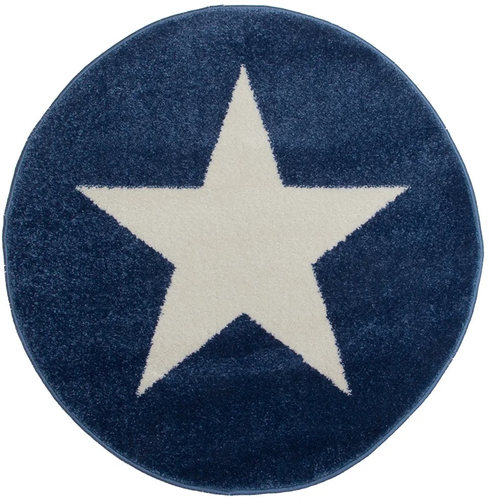 Dywan Bambino Gwiazdka Niebieska 100x100 Koło
