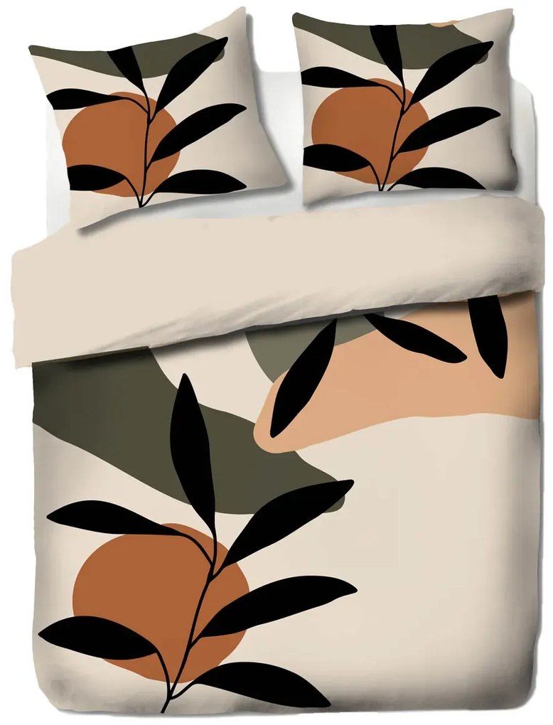 Komplet pościeli TIERRA z mikrofibry w liście 160x200 cm HOMLA
