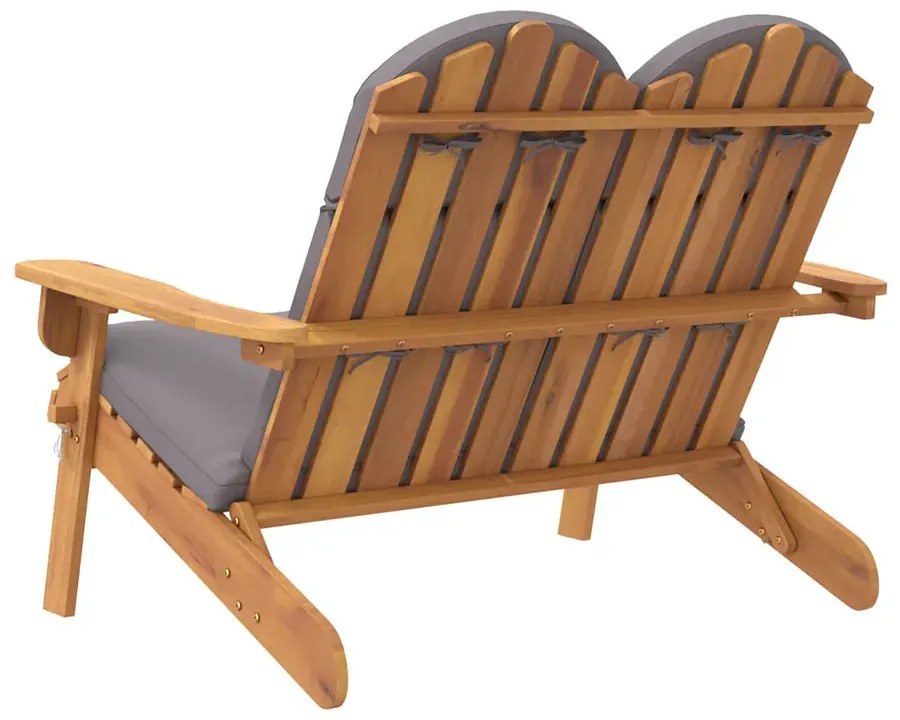 Drewniana ławka ogrodowa w stylu adirondack szary - Vespero