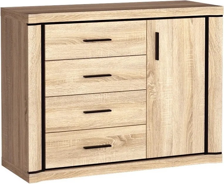 Komoda MALAGA 117 cm do Salonu Sypialni Dąb sonoma