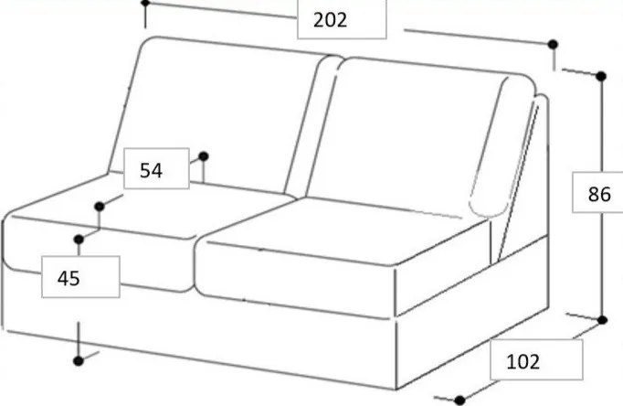 Beżowa rozkładana/ze schowkiem sofa 202 cm Dora – Scandic