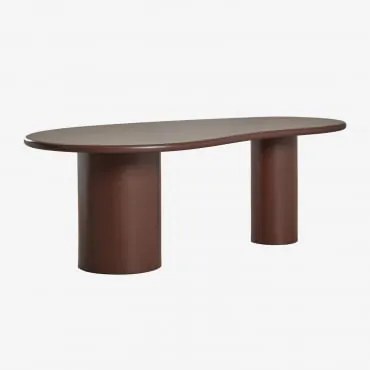 Owalny Stół Jadalniany Z Mdf (220x115 Cm) Billie Brązowy Coffee - Sklum