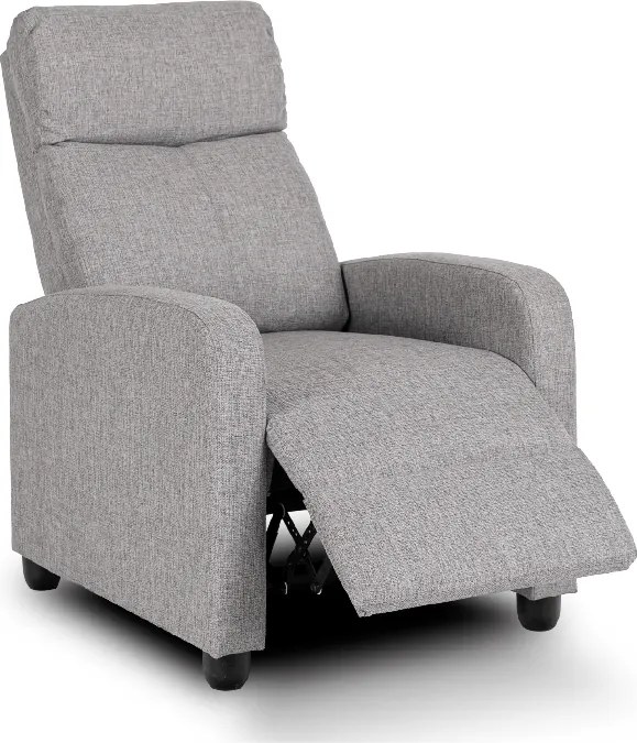 Fotel Rozkładany DANNY Wypoczynkowy z Podnóżkiem Szary Nowoczesny