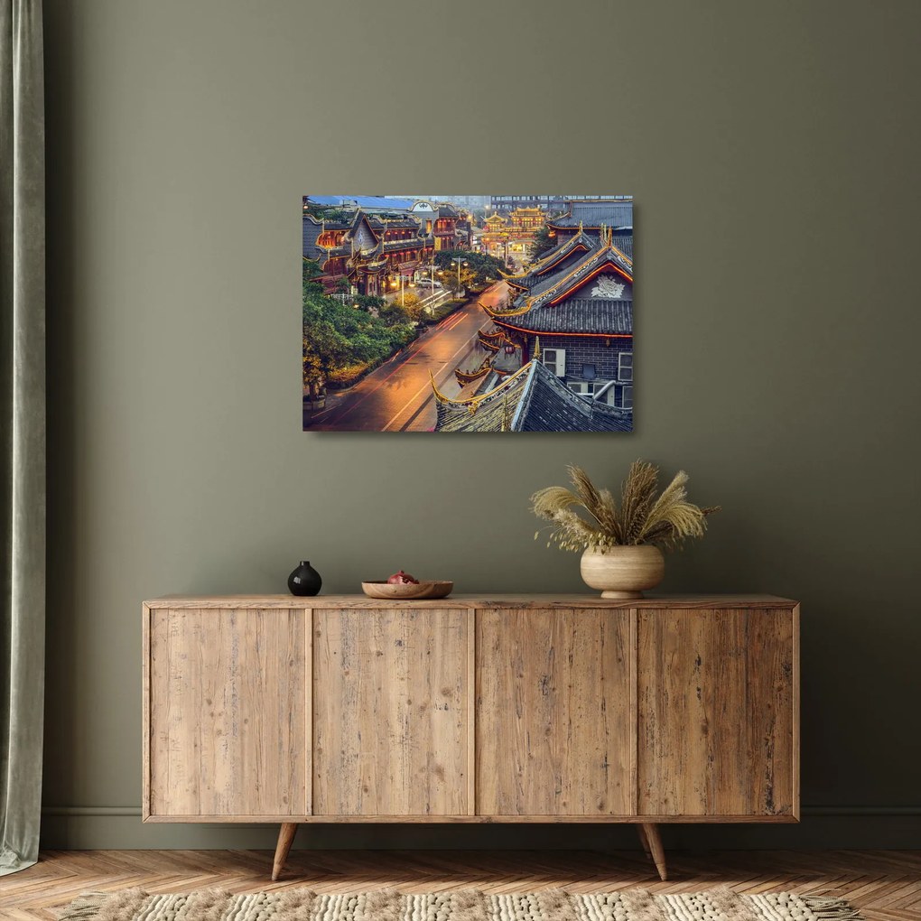 Obraz na szkle - Qintai Road, Chengdu, Chiny (70x50 cm)