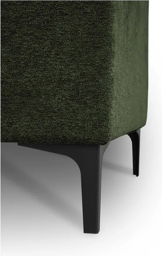 Zielony narożnik z tkaniny szenilowej (lewostronny/z szezlongiem) Copenhagen – Scandic