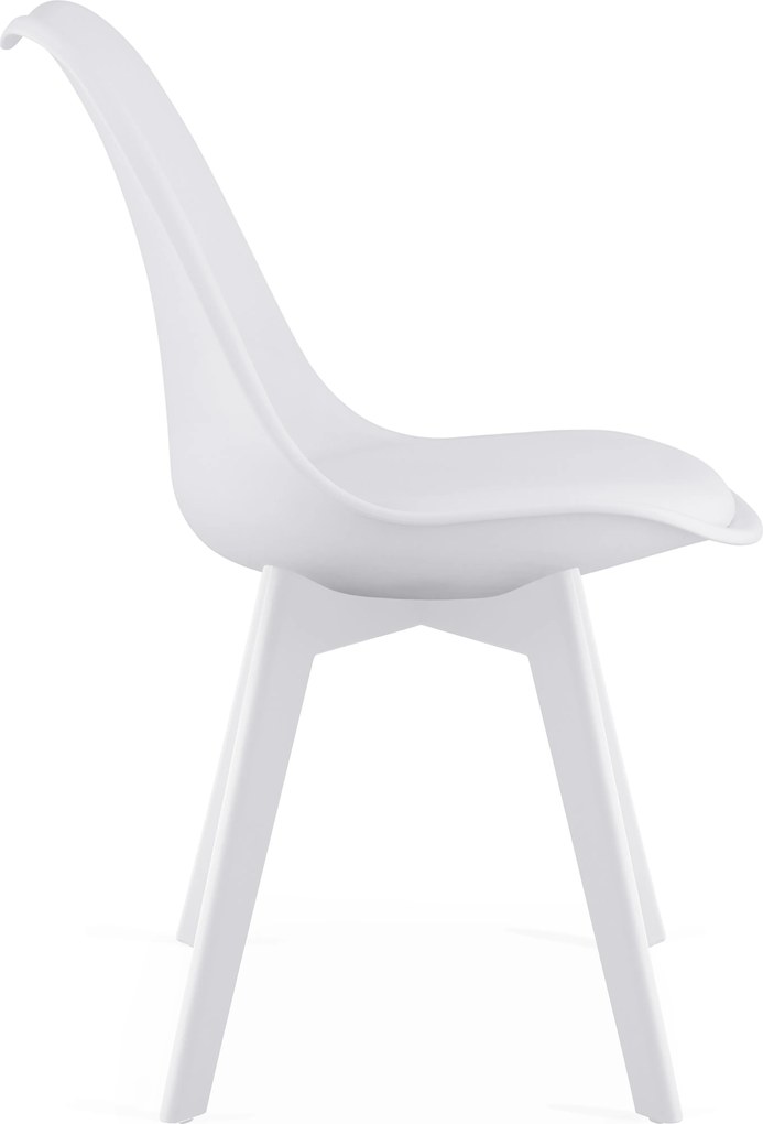 Krzesło MARK - białe / nogi białe