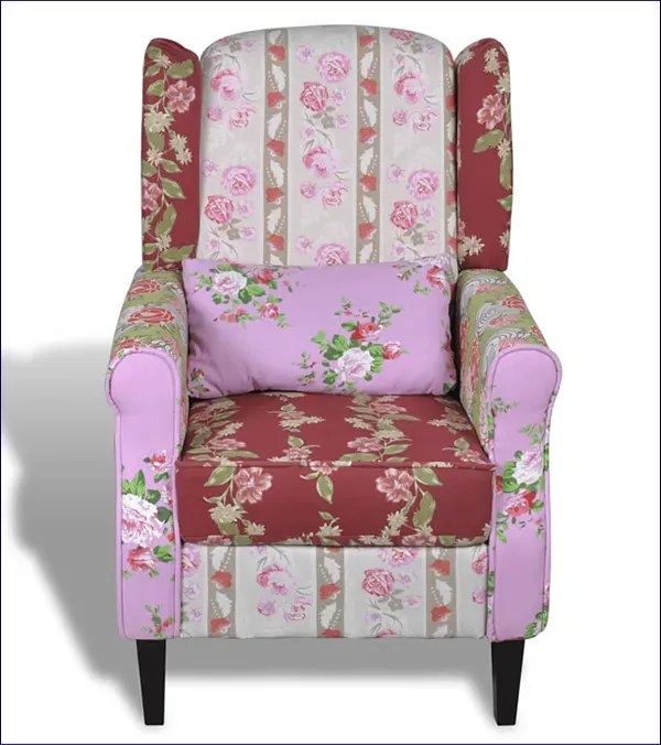 Patchworkowy fotel uszak H4-W61