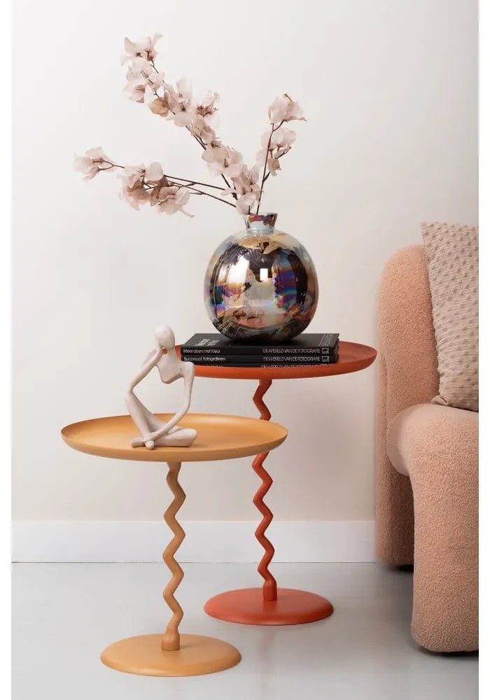 Metalowy okrągły stolik ø 44 cm Zig Zag – Leitmotiv