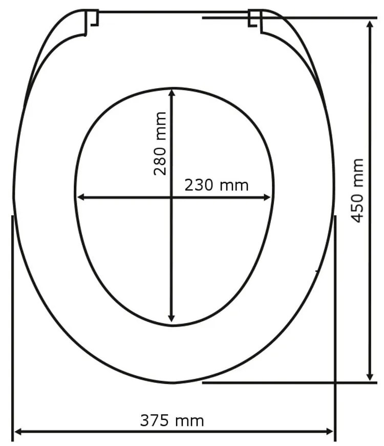 Biała deska sedesowa wolnoopadająca Wenko Premium Ottana, 45,2x37,6 cm