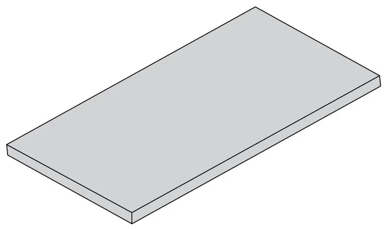 Półka z laminowanej płyty wiórowej do ELEMENT SYSTEM, 1200 x 200 mm, szara