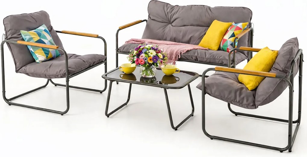 Zestaw nowoczesnych mebli wypoczynkowych do ogrodu R1-G46